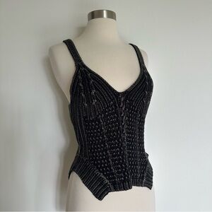 Rachel Comey Cable Knit Tank Top Sweater Sz S 100% Cotton Made In Peru